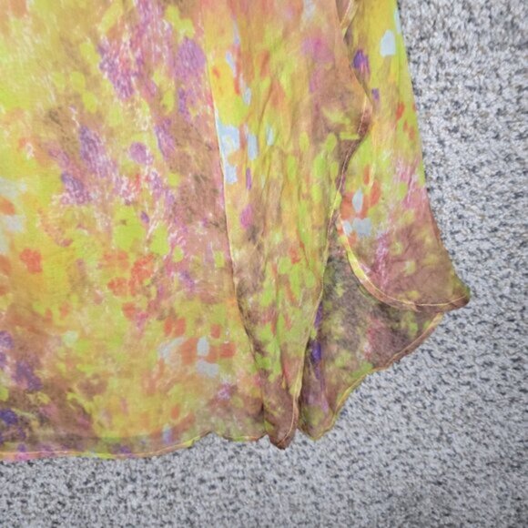 Sundance Top Womens‎ Medium Brown Keyhole Neck Blouse Silk Casual Ladies - Picture 2 of 7